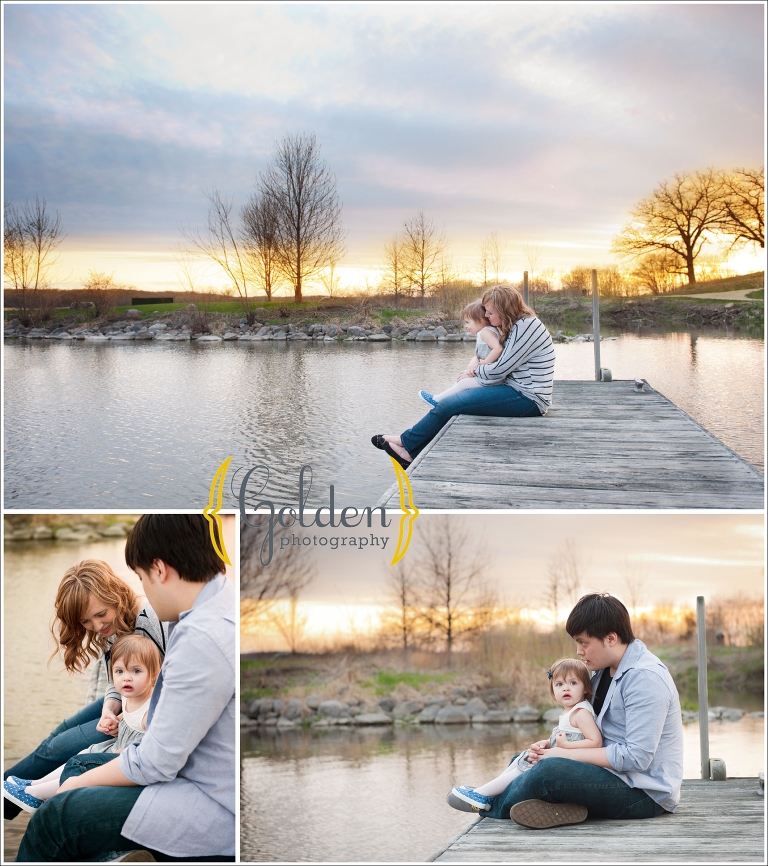 Lake sunset family photography