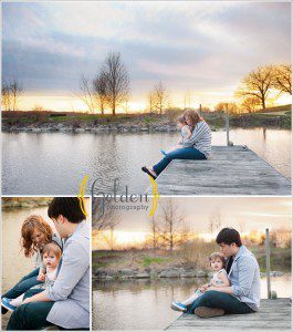 Lake sunset family photography