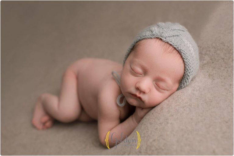 baby boy sleeping in Lake County IL photo studio