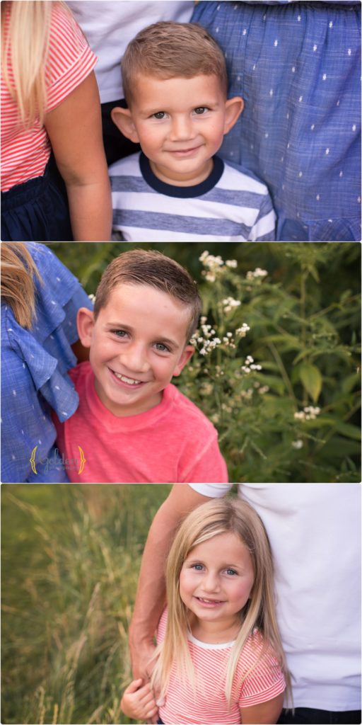 children pose for family photos with best family photographer Chicago