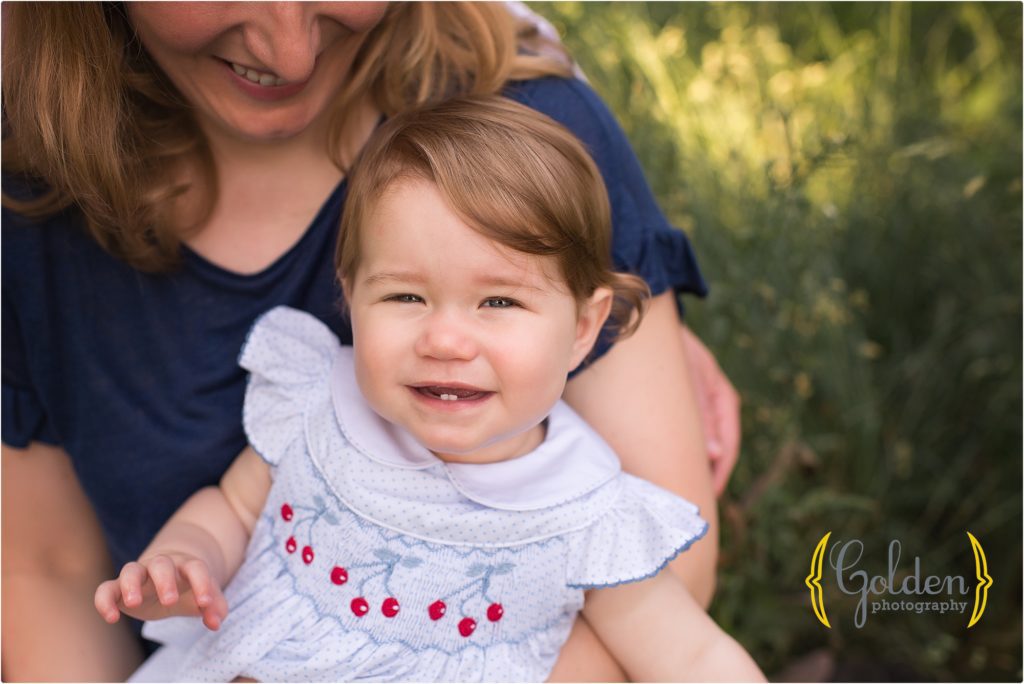 mom and daughter photographed outdoors near Chicago IL