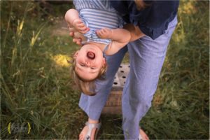 child being photographed outdoors near Libertyville IL