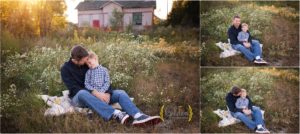 dad and son outdoor family photos in Barrington IL
