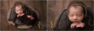 baby boy wrapped in a prop qith Highland park IL newborn photographer