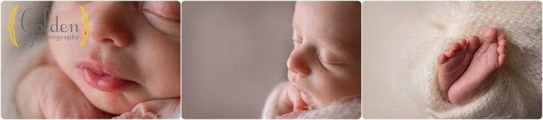 details of newborn baby in Stacy Golden photography studio