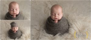 swaddled newborn in Barrington IL photography studio