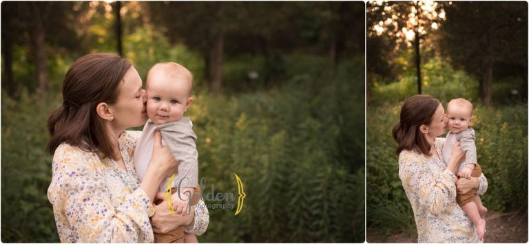 mom holding son in Lake County IL for family photographs