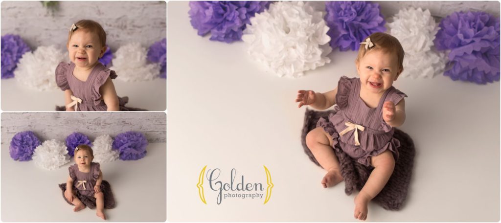 child in Barrington photo studio for birthday photos