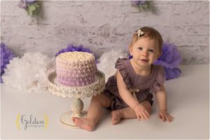 1 year photo session with baby girl