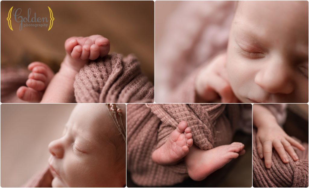 detail macro images of newborn baby