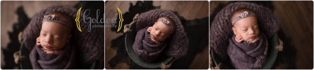 baby girl wearing purple