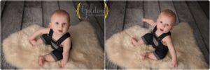 6 month old baby posed for photos