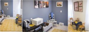kitchenette and play area in Lake Zurich IL studio