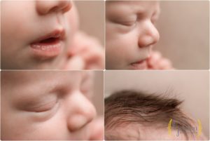 detail images of newborn baby
