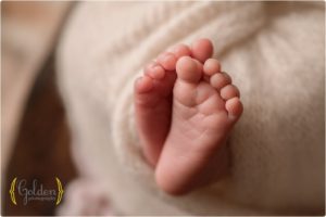 macro photo of newborn feet and toes