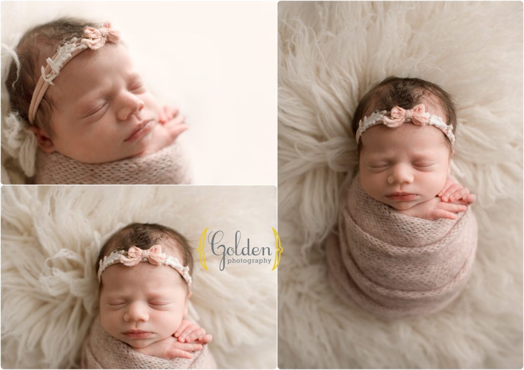 Chicago baby girl wrapped in pink