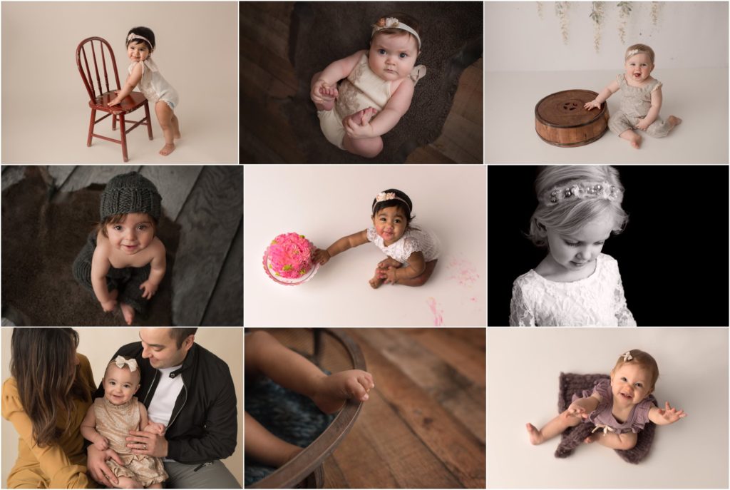 Collage of children in a Lake Zurich IL photography studio