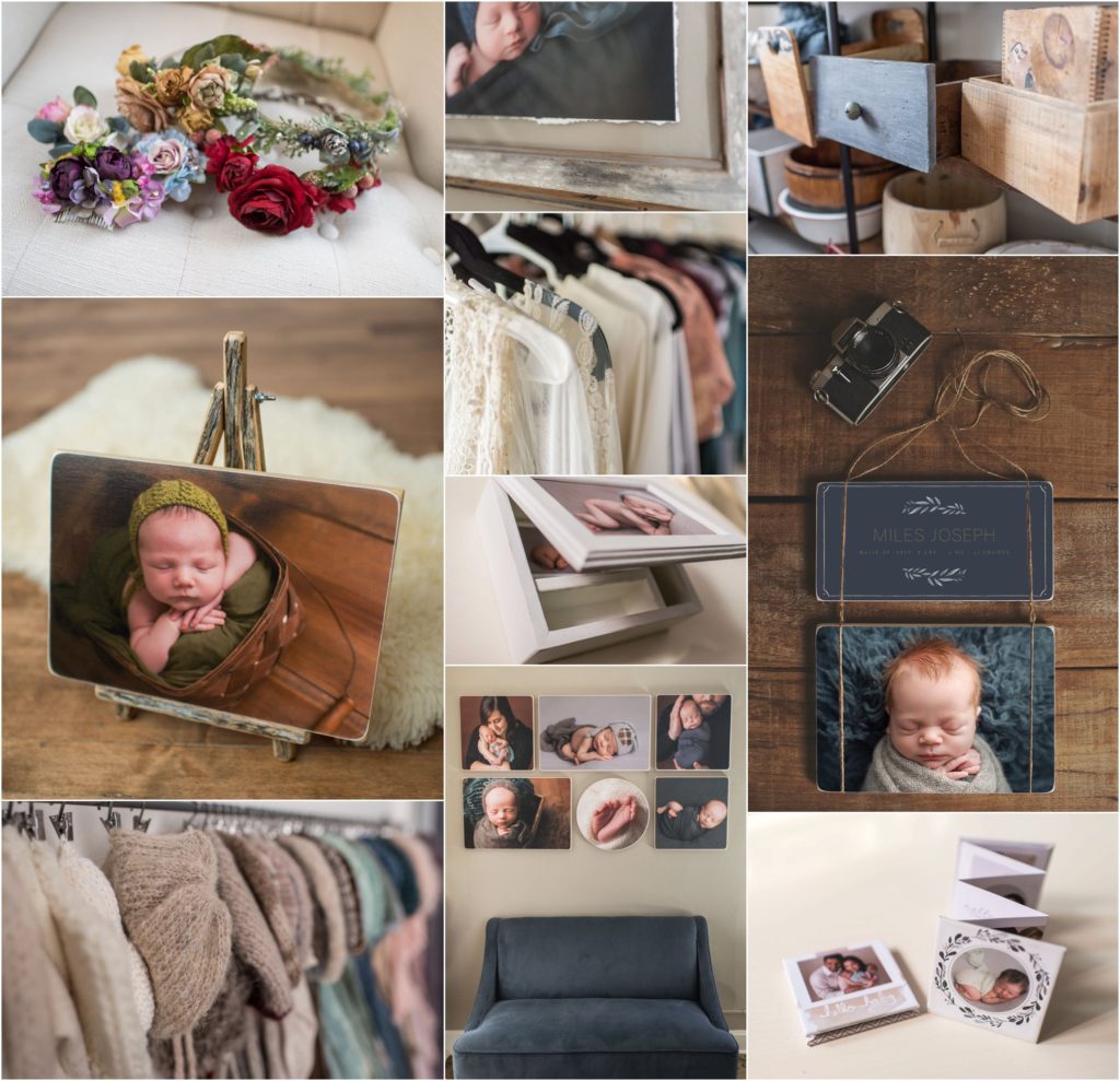 examples of photography prints and products as well as studio props