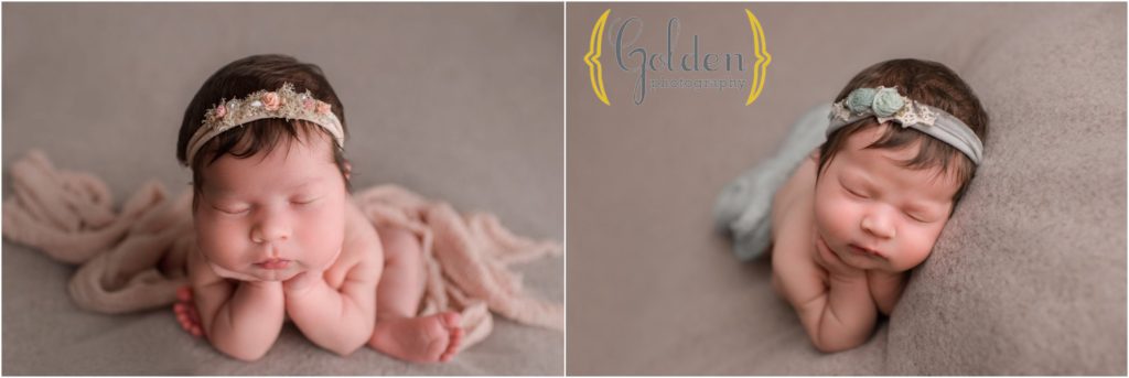 baby girl posed in Lake County IL photo studio