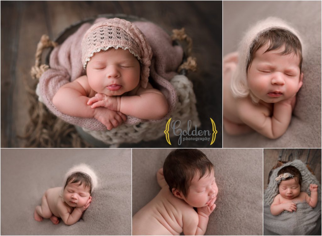 sleeping girl with Lake Zurich newborn photographer