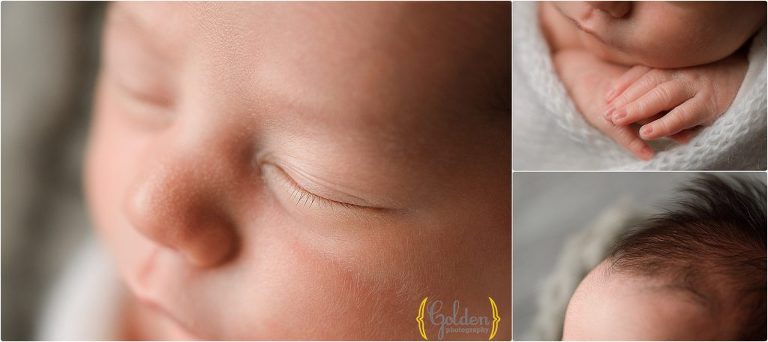 detail photos of baby boy in Palatine IL newborn photographer studio