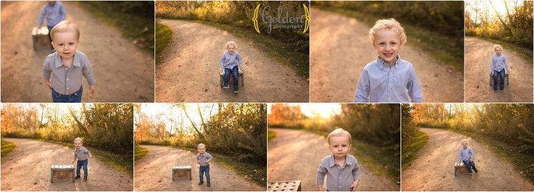 brother posed for family session in Lake County IL