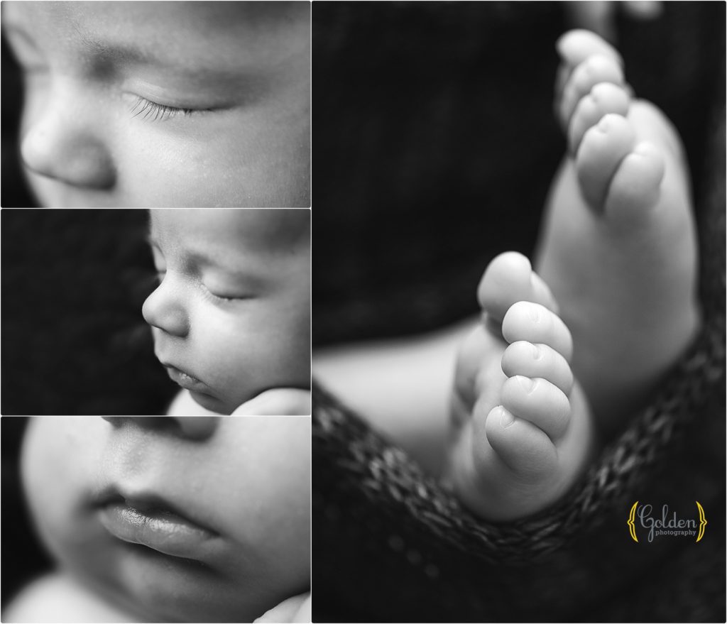 macro photos of newborn with Grayslake IL photographer