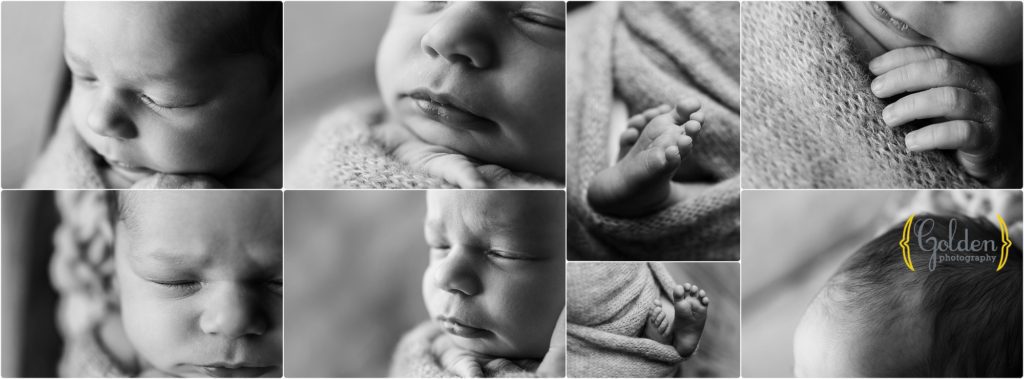 black and white macro detail photos of baby