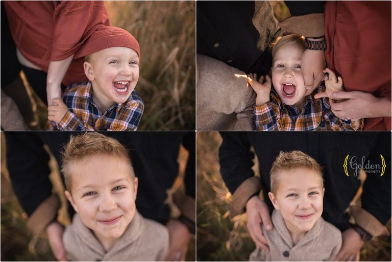 boys being silly for family photography session in Palatine IL