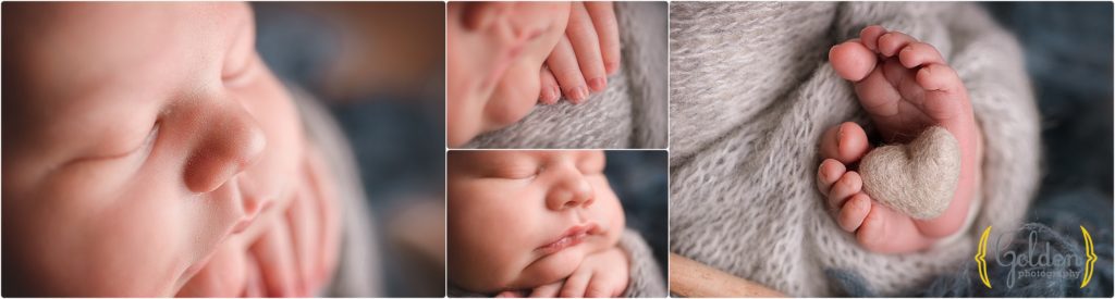 macro images of baby toes and eyes near Chicago IL