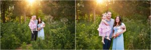 family posed with baby for photo session in Deer Park IL