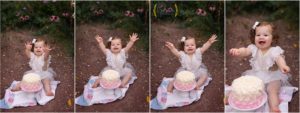 cake smash photo session in Lake County IL