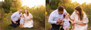 family posing for outdoor photos near Deer Park IL