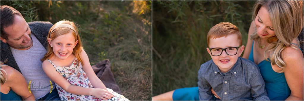 kids smiling for photo session in Longe Grove