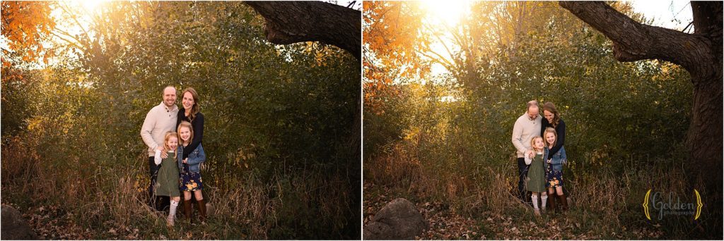 family sitting for outdoor photos near Barrington IL