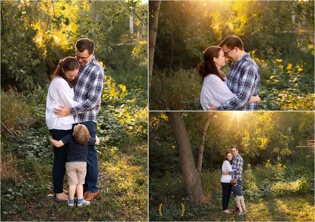 couple hugging photo session in Long Grove