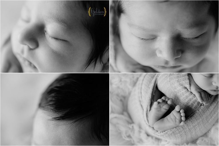 black and white macro images of baby