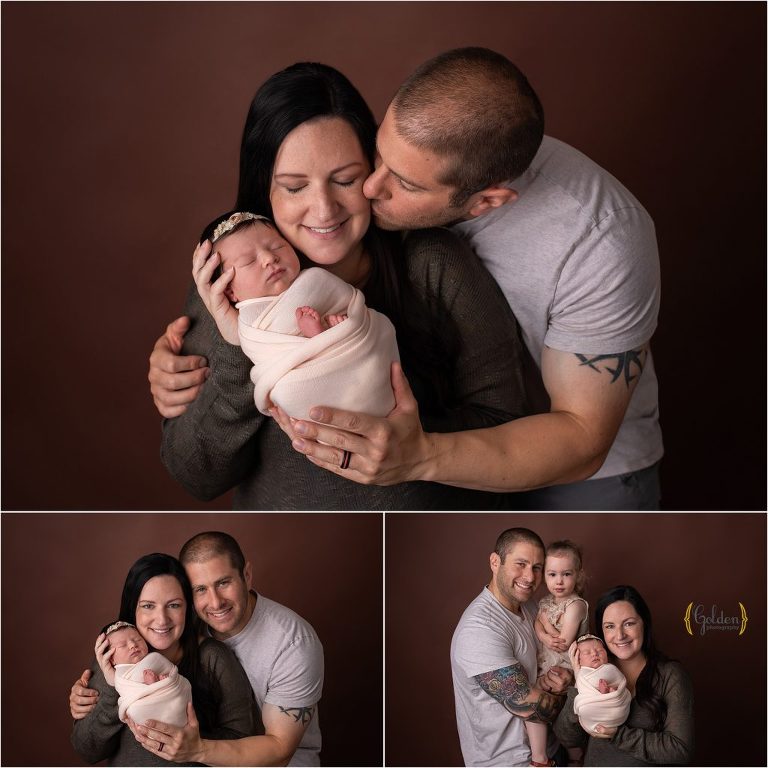 family photos with newborn baby girl