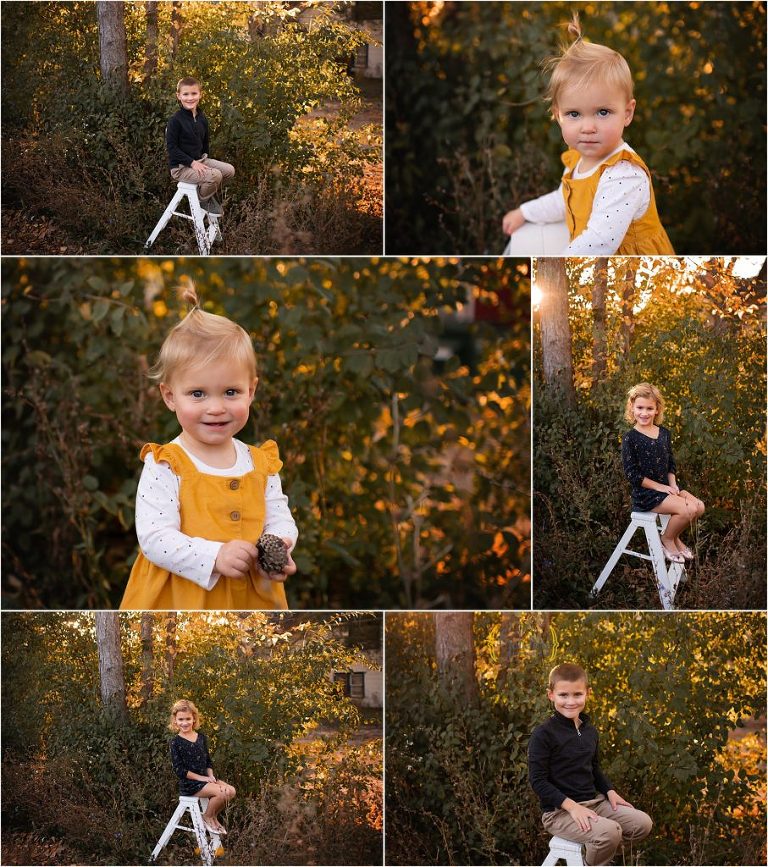 collage of children tken during photo session in Long Grove IL