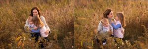mom posed with children during outdoor family photos near Libertyville IL