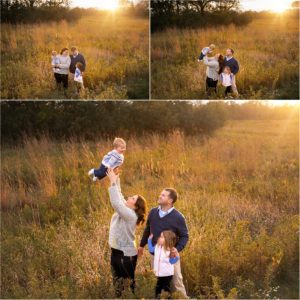 outdoor family photos in Long Grove IL forest preserve