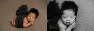 baby boy posed for newborn photos in Illinois
