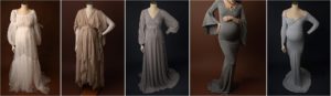 neutral colored gowns for maternity photography session