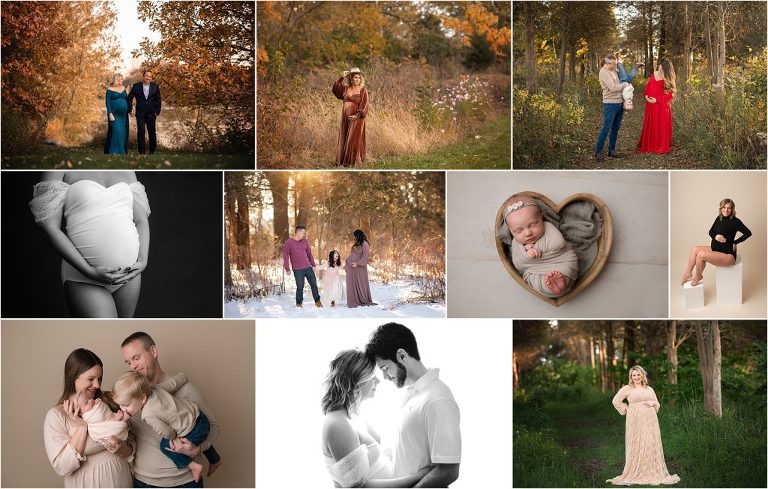 collage of pregnancy photos lake zurich IL